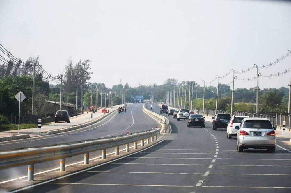 The opening ceremony of Thanlyin - Thilawa industrial four-lane road ...