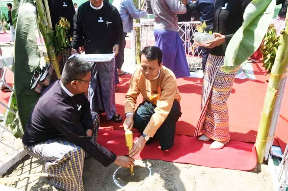 The Groundbreaking Ceremony for Yangon Region Office of Chief Justice’s civil servant housing unit - Property News in Myanmar from iMyanmarHouse.com