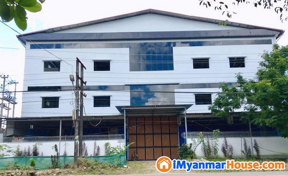 မြောက်ဥက္ကလာ ရွှေပေါက်ကံစက်မှုဇူံမှာရှိတဲ့ 3ထပ်စက်ရုံလေးအမြန်ဌားမည် - ငှါးရန် - မြောက်ဥက္ကလာပ (North Okkalapa) - ရန်ကုန်တိုင်းဒေသကြီး (Yangon Region) - 95 သိန်း (ကျပ်) - R-20251785 | iMyanmarHouse.com
