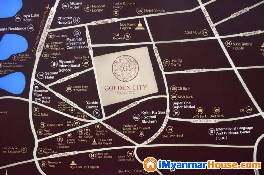 ရန်ကင်းမြို့နယ် &quot;Golden City Condo&quot; ရှိစျေးတန်အရောင်းခန်းလေးနဲ့ မိတ်ဆက်ပေးပါရစေခင်ဗျ၊ - For Sale - ရန်ကင်း (Yankin) - ရန်ကုန်တိုင်းဒေသကြီး (Yangon Region) - 2,500 Lakh (Kyats) - S-11401204 | iMyanmarHouse.com