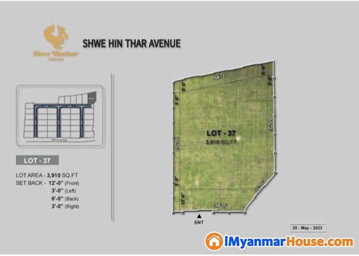 လှိုင်မြို့နယ်​ ပြည်လမ်းမနှင့်ရွှေဟင်္သာလမ်းထောင့် Shwe Hin That Avenue မှ မြေကွက်ရောင်းရန်ရှိသည် - ရောင်းရန် - မရမ်းကုန်း (Mayangone) - ရန်ကုန်တိုင်းဒေသကြီး (Yangon Region) - 19,550 သိန်း (ကျပ်) - S-11782085 | iMyanmarHouse.com